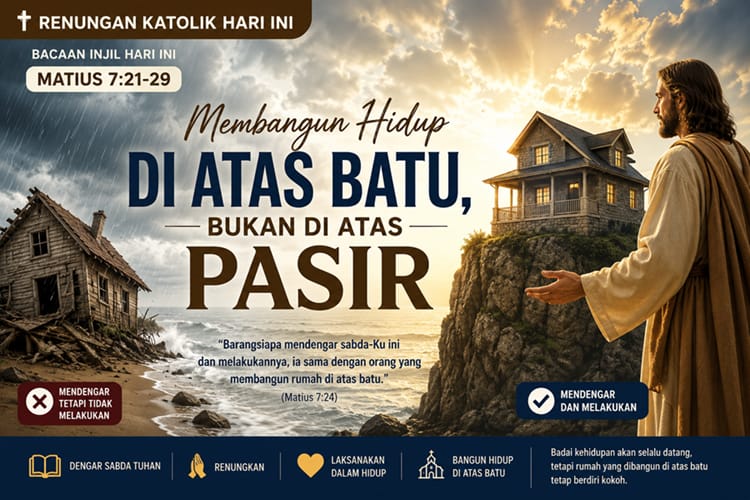 Membangun Hidup di Atas Batu, Bukan di Atas Pasir