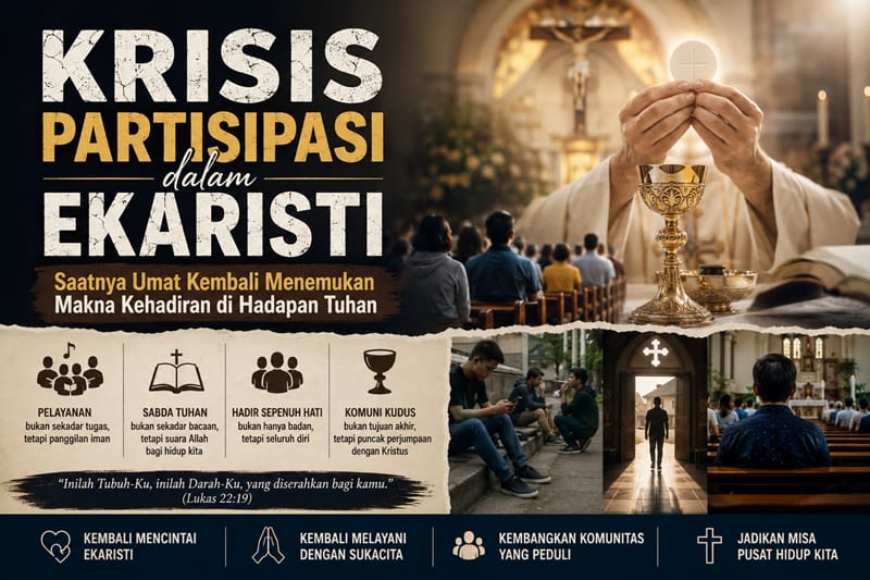 Krisis Partisipasi dalam Ekaristi: Saatnya Umat Kembali Menemukan Makna Kehadiran di Hadapan Tuhan